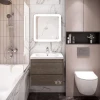 Зеркало настенное с подсветкой (60x60 см) Latina AM-Lat-600-600-DS-F