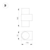 Настенный светодиодный светильник Arlight Sp-Spicy-Wall-Twin-S180X72-2X6W Warm3000 033734 Настенный светодиодный светильник Arlight Sp-Spicy-Wall-Twin-S180X72-2X6W Warm3000 033734