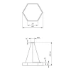 Подвесной светодиодный cветильник Geometria ЭРА Hexagon SPO-121-B-40K-038 38Вт 4000К черный Б0050551