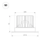 Встраиваемый светодиодный светильник Arlight MS-Atlas-Trimless-R70-12W Warm3000 036105