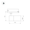 Трековый светодиодный светильник Arlight LGD-Artemis-Track-4TR-R55-12W Day4000 048320 Трековый светодиодный светильник Arlight LGD-Artemis-Track-4TR-R55-12W Day4000 048320
