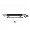 Коннектор прямой Italline Atom IT012-5040 black