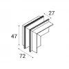 Коннектор L-образный вертикальный Italline Atom IT012-5033 black