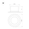 Встраиваемый светодиодный светильник Arlight MS-Drop-Built-R158-30W Warm3000 041464