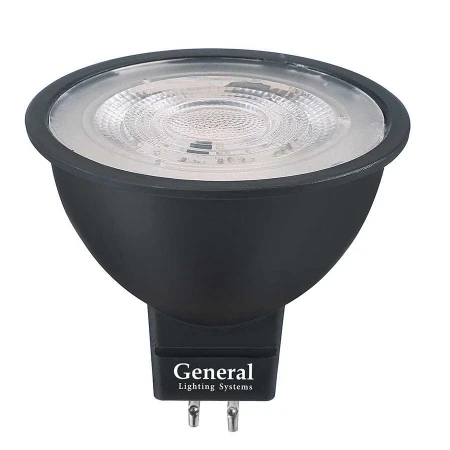 Лампа General GLDEN-MR16-8-230-GU5.3-4500 Черная Dif 60