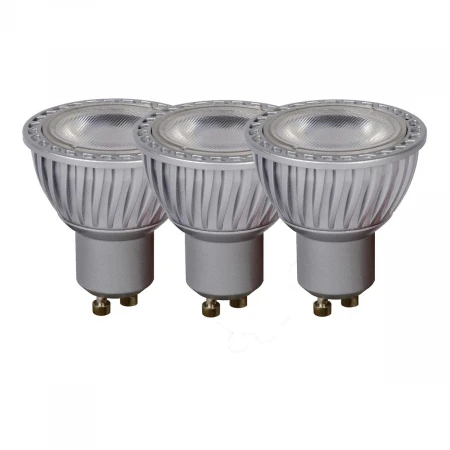 Лампа светодиодная диммируемая Lucide GU10 5W 3000K серая (3 шт.) 49006/15/36