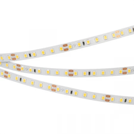Светодиодная лента RT-A120-8mm 24V Warm3500 (9.6 W/m, IP20, 2835, 5m) (arlight, Открытый)
