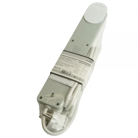 Сетевой фильтр 4-местный с/з STEKKER HM20-41-02 3x1мм2, 1,8 м, серия Optima, белый