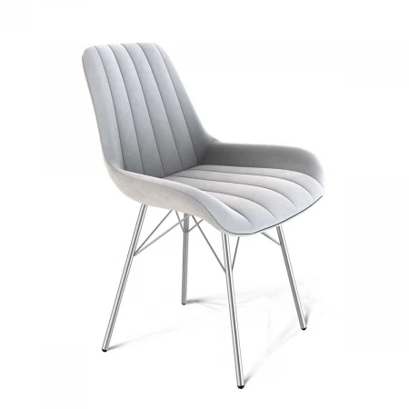 Кухонный стул Sheffilton SHT-ST37/S64 серое облако/хром лак 4683235302