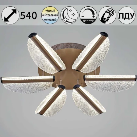 Потолочный светильник Reluce 00490-0.3-06S champagne silver