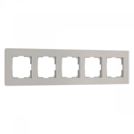 Рамка Werkel Senso на 5 постов дымчатый стекло soft-touch W0053117 4690389214301