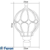 Светильник садово-парковый, 60w 230v e27 черное золото, ip44, pl3803