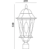 Светильник садово-парковый, 60w 230v e27 черное золото, pl152