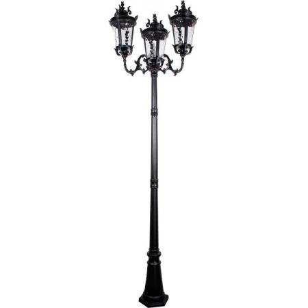 Светильник садово-парковый Feron PL4009 столб круглый 3*60W 230V E27, черный