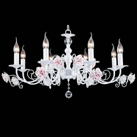 Люстра Natali Kovaltseva 11384/8C WHITE SILVER OLGA