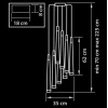 Каскадная люстра Lightstar Punto 807084