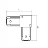 Коннектор L-образный Lightstar Barra 502126