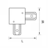 Коннектор L-образный Lightstar Barra 501126