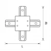Коннектор X-образный Lightstar Barra 501147