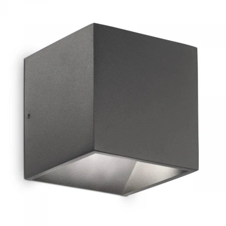 Уличный настенный светодиодный светильник Ideal Lux Rubik Ap1 Antracite 4000K
