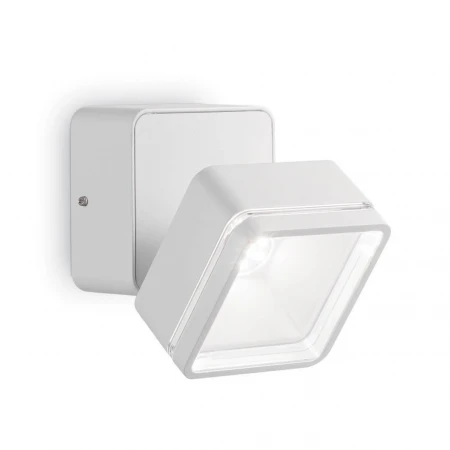 Уличный настенный светодиодный светильник Ideal Lux Omega Ap Square Bianco 4000K