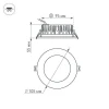 Встраиваемый светодиодный светильник Arlight LTD-105WH-Frost-9W Day White 110deg 021492