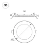 Встраиваемый светодиодный светильник Arlight DL-172M-15W White 020111