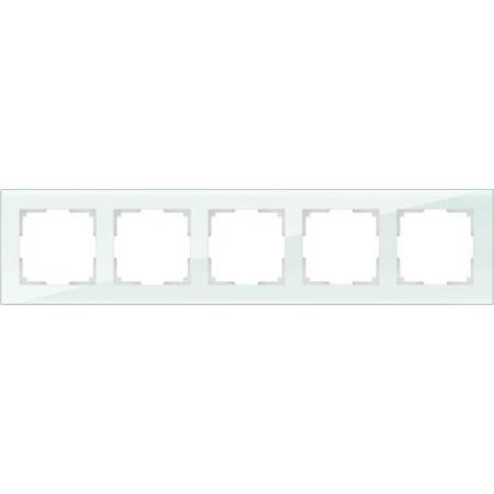 Рамка Werkel Favorit на 5 постов натуральное стекло WL01-Frame-05 4690389060205